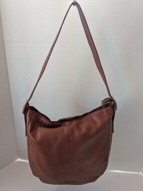 American Leather Co Brown Leather Hobo Shoulder Bag Purse Handbag Slouchy Bag